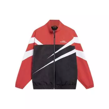 Li Ning SS23 Skateboard Series Color Block Zipper Loose Casual Jacket Men jackets Red AFDT127-1 M
