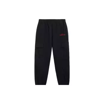 Li-Ning SS23 Спортивные повседневные брюки с вышивкой букв, мужские брюки, черные AKXT021-1 L