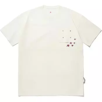 Li Ning Star Футболка с круглым вырезом, удобная, универсальная, дышащая, свободного кроя, с коротким рукавом, унисекс, топы, молочно-белый AHSU257-1 M