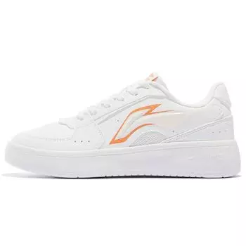 Li Ning Star River Classic Casual Durable Breathable Low-Go Shoes Women sneakers White Orange AGCS254-2 35