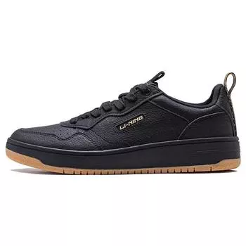 Li-Ning Star Sugar Толстая подошва, увеличивающая высоту, нескользящая, износостойкая, низкая, для скейтбординга, мужские кроссовки, черные, AGCT471-5 42