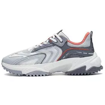 Li Ning Star Trail Classic амортизирующие нескользящие износостойкие дышащие низкие спортивные повседневные туфли мужские кроссовки белые серые AGCS263-3 41