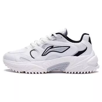 Li-Ning Star Wind Модные универсальные нескользящие износостойкие низкие спортивные повседневные туфли женские кроссовки белые черные AGCT150-2 35