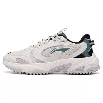 Li-Ning Star Wind нескользящие износостойкие низкие спортивные повседневные туфли мужские кроссовки белые серые зеленые AGCT149-3 44