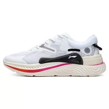 Li-Ning Starfire Lite Fabric Synthetic Leather Нескользящие износостойкие дышащие низкие спортивные повседневные туфли мужские кроссовки белые серые красные AGLT101-4 41