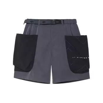 Li Ning Starry Sky свободные повседневные спортивные шорты с большими карманами мужские шорты цвета землистого серого AKSSA85-1 S