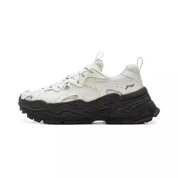 Li-Ning Starry Soft Retro Fashion Versatile Thick Sole Height Increasing Shock Absorbing Non-Slip Breathable Low Top Casual Shoes AGCU576-1 36