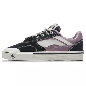 Li Ning Steven Harrington X 50/50 Canvas Удобные универсальные низкие кроссовки для скейтбординга Мужские кроссовки Серые Фиолетовые AECR105-1 41