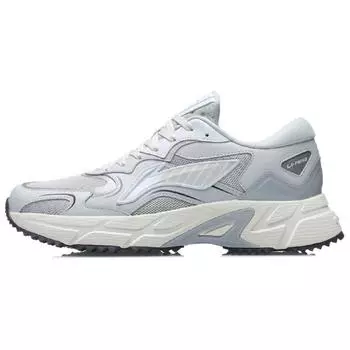 Li-Ning Стильные беговые мужские кроссовки Антарктического серого цвета монетно-серые ARLS025-1 43