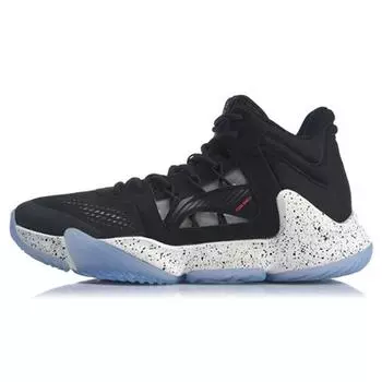 Li Ning Storm 1 Профессиональные соревновательные баскетбольные кроссовки Мужские кроссовки Черно-белые ABAP073-1 42