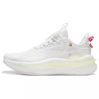 Li-Ning Super 6 Light Color Changing Fabric Амортизирующие Нескользящие Износостойкие Низкие Повседневные Туфли Женские Кроссовки Белые AGLS080-1 35