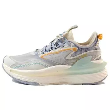 Li-Ning Super 6 прочные дышащие низкие повседневные туфли женские кроссовки белые фиолетовые AGLS016-3 37