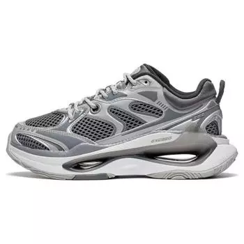 Li Ning Super Infinity износостойкие дышащие низкие спортивные повседневные туфли женские кроссовки серые AZGT004-3 35