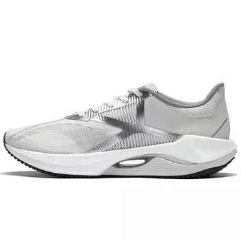 Li Ning Super Lightweight 20 Универсальные износостойкие дышащие низкие кроссовки для бега Мужские кроссовки Серый Серебристый ARBT001-3 45