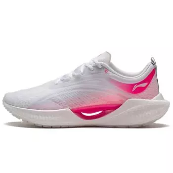 Li-Ning Суперлегкие 19 светоотражающие легкие амортизирующие нескользящие кроссовки для бега женские кроссовки белые розовые ARBS002-5 35