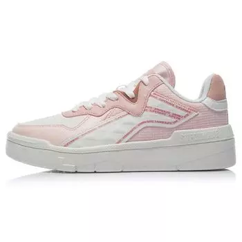 Li Ning Superwave Lite Classic универсальные повседневные нескользящие прочные низкие кроссовки для скейтбординга женские кроссовки розовые белые AGCR156-2 36