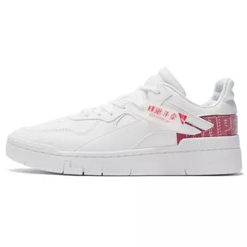 Li Ning Superwave Lo синтетическая кожа удобные классические нескользящие прочные легкие низкие кроссовки для скейтбординга мужские кроссовки красные белые AGCS007-1 43