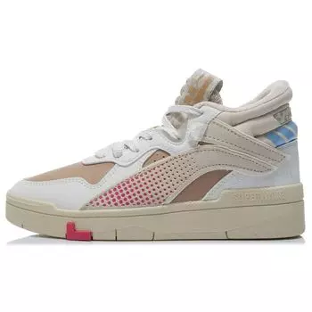 Li Ning Suprewave Mid Slip устойчивые прочные высокие кроссовки для скейтбординга женские кроссовки для скейтбординга светло-серо-коричневые AGCR234-5 35