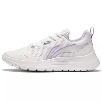 Li-Ning Светоотражающие удобные универсальные низкие кроссовки для бега женские кроссовки белые фиолетовые ARSS042-3 35