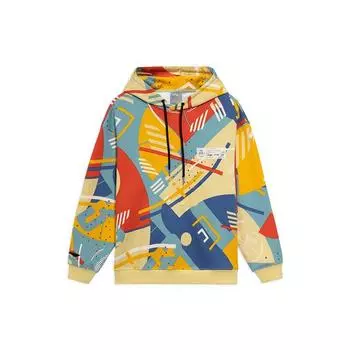 Li-Ning Свитшот-пуловер с принтом по всей поверхности, унисекс-свитшот Fresh-Fruit-Yellow AWDRG23-1 L