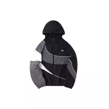 Li Ning свободная повседневная куртка с капюшоном мужские куртки черные AFDQ395-3 XL
