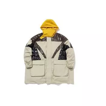 Li Ning свободная зимняя куртка-пуховик три в одном женская верхняя одежда желтый серый AWBQ006-2 L