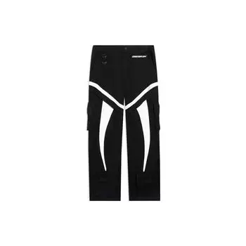 Li Ning свободные повседневные брюки унисекс низ черный белый AKXSC75-2 M