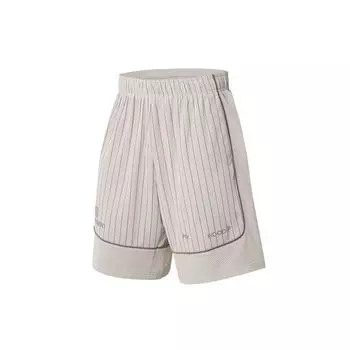 Li-Ning Свободные повседневные спортивные штаны с логотипом сплошного цвета, мужские брюки, цвет не совсем белый AAPS235-1 XL