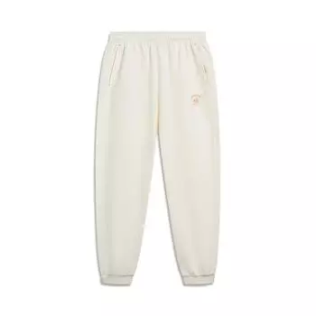 Li Ning свободные удобные повседневные трикотажные спортивные брюки на шнурке женские плавки Off-White AKLT260-1 L