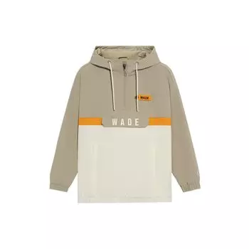 Li-Ning свободный крой цветные блоки полумолния капюшон куртка мужские куртки Off-White AFDS203-2 L