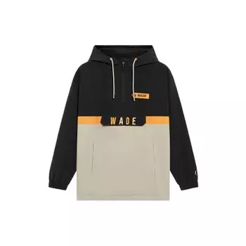 Li-Ning свободный крой цветные блоки полумолния капюшон куртка мужские куртки черный AFDS203-1 M