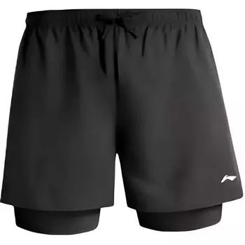 Li-Ning Свободный крой, однотонные дышащие плавки, мужские плавки, черный цвет AKST871-8 L