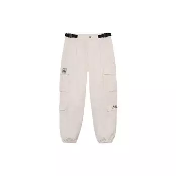 Li Ning свободный крой повседневные брюки с манжетами женские низы Off-White AKXS108-1 XL