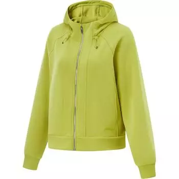 Li-Ning Свободный крой с капюшоном на молнии, удобная толстовка для женщин, топы цвета зеленого яблока AWDU148-5 L