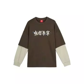 Li Ning свободный крой свитер повседневная спортивная толстовка с капюшоном мужские толстовки Sparrow-Brown AWDQ877-1 S