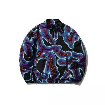 Li-Ning свободный пуловер с длинными рукавами и полумолнией на молнии, мужские топы, черный AAER197-1 M