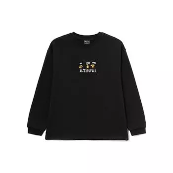 Li-Ning Свободный пуловер с вышивкой X Star Wars на флисовой подкладке, женские топы, черный AWDRG74-1 L
