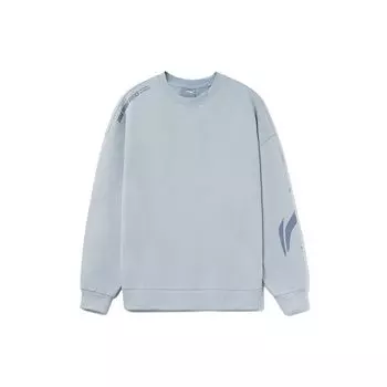 Li-Ning Свободный свитер с принтом логотипа Color Block, толстовка унисекс, серый AWDRD38-5 XL