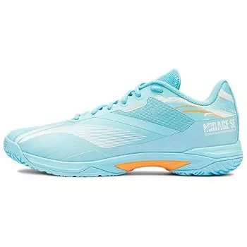 Li-Ning Synthetic Leather Comfortable Trendy Non-Slip Wear-Resistant Low-Top Badminton Shoes Unisex Shoes Blue AYZU021-2 40