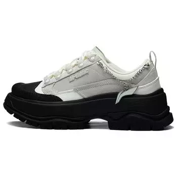 Li-Ning Synthetic Leather Non-Slip Wear-Resistant Low-Top Sports Casual Shoes Women Sneakers White Black AGCS276-3 38