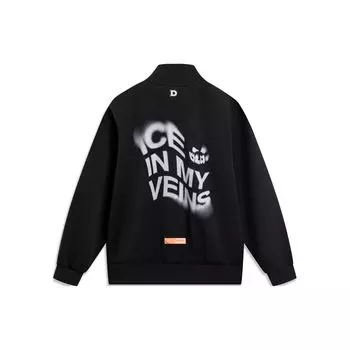 Li-Ning Теплая свободная куртка с принтом букв серии Wade, мужская куртка черного цвета AJDT767-1