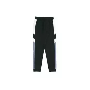 Li-Ning Теплые повседневные зауженные спортивные брюки с флисовой подкладкой, мужские, цвет черный, синий AKLQA47-3 S