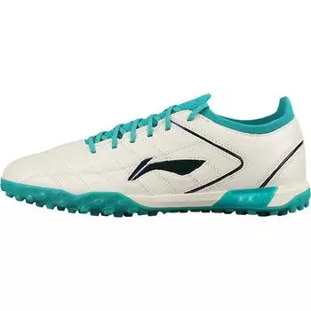 Li Ning TF Искусственная трава Нескользящие Прочные Футбольные бутсы Унисекс Футбольные бутсы Бело-зеленые YSTV035-1 43