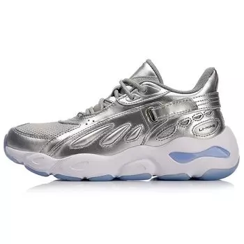 Li Ning Ткань Синтетическая кожа Удобные износостойкие амортизирующие нескользящие низкие папины туфли женские кроссовки AGLN072-12 36