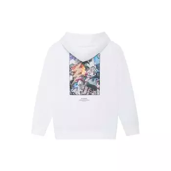 Li-Ning Толстовка с длинными рукавами и принтом Wade Series, топы унисекс, белый цвет AWDSE73-2 XL