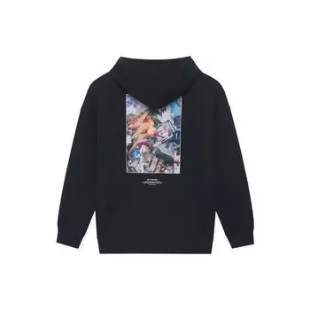 Li-Ning Толстовка с капюшоном и длинными рукавами Wade Series Fun Back, топы унисекс, черный AWDSE73-1 M