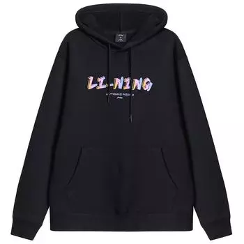 Li-Ning Толстовка с капюшоном Letter Casual Knitted Sports Hoodie Unisex Hoodies Black AWDTE01-1 XS