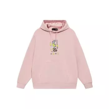 Li-Ning Толстовка с капюшоном с рисунком из мультфильма, женская толстовка с капюшоном, светло-розовая AWDS592-3 M