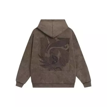 Li-Ning Vital Essential абстрактные узоры вышитые толстовки с капюшоном унисекс топы коричневые AWDSD13-2 L