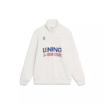 Li-Ning Толстовка с надписью Skateboard Series с воротником-стойкой и надписью «List Stand Collar» Мужская толстовка Off-White AWDU135-3 M